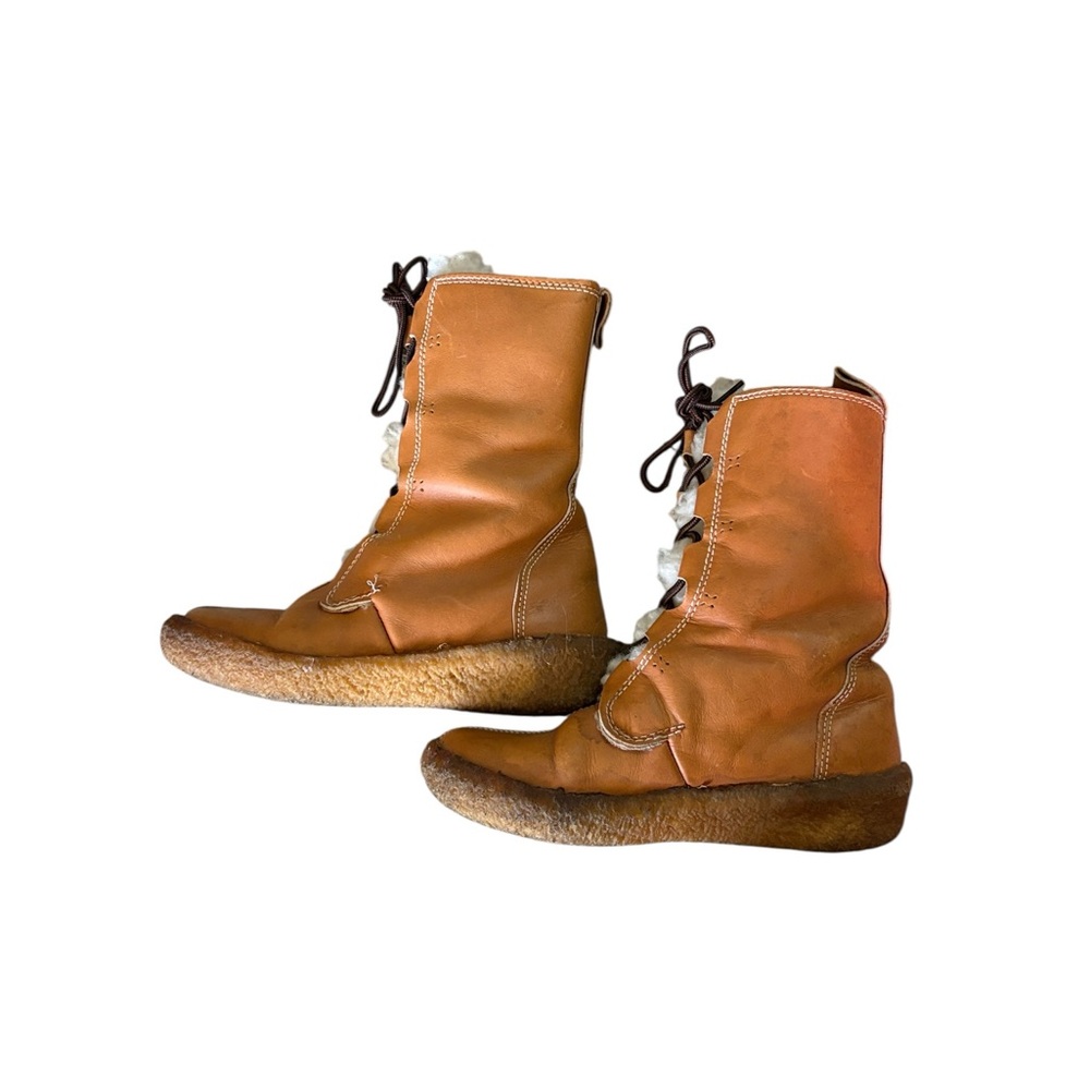 Blonde Canada Tan Leather Women's Boots 8 - Picture 5 of 12